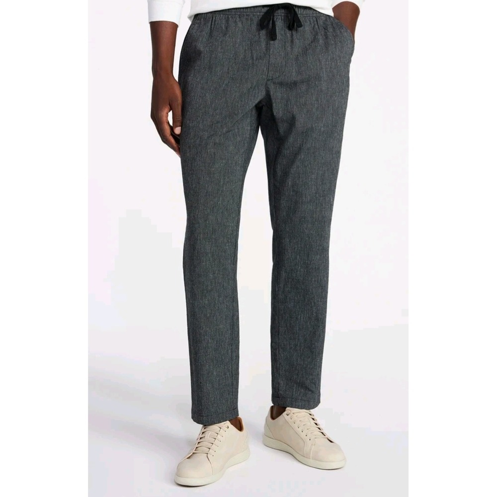 Men's George Linen Blend weekend pants size M 32-34" color black soot